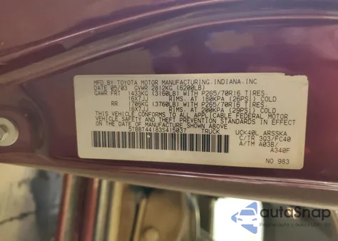 2003 Toyota Tundra Access Cab Sr5 z USA, uszkodzony, nr VIN 5TBBT44183S415037